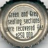 Green and Grey seating sections were recovered for $250,000